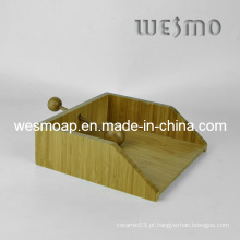 Acessório de mesa de bambu titular de papel